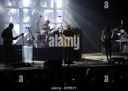 Toronto, Canada. 15th Jan 2014. American alternative rock band PIXIES performs at Toronto's Massey Hall. In picture, Joey Santiago, David Lovering, Black Francis, Paz Lenchantin. Credit:  EXImages/Alamy Live News Stock Photo