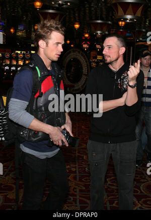 Dec 10, 2008 - Atlantic City, New Jersey, USA - 'Twilight' star CAM GIGANDET (L) filmed a scene for the indie film 'Five Star Day' at Resorts Atlantic City. Locations included the Lobby of the Rendezvous Tower as well as the 25 Hours Casino Bar. The filming at Resorts was the final scene shot for the film. Filming took place over 30 days, in Los Angeles, Chicago, Atlantic City and  Stock Photo