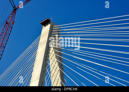 River tour down the Mississippi River in St. Louis Missouri Stock Photo