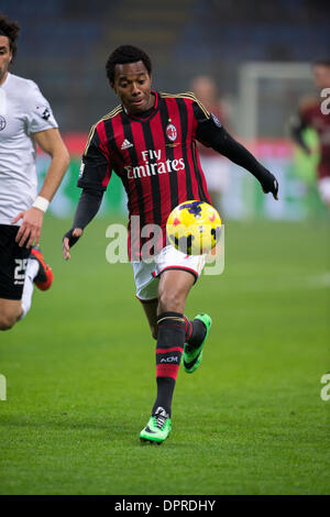 Milan, Italy. 15th Jan, 2014. Robinho (Milan) Football / Soccer : Coppa Italia (TIM Cup) 5th Round match between AC Milan 3-1 Spezia Calcio at Stadio Giuseppe Meazza in Milan, Italy . Credit:  Maurizio Borsari/AFLO/Alamy Live News Stock Photo