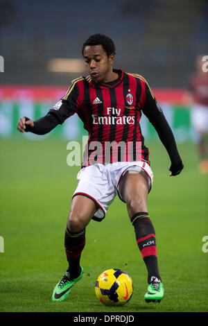 Milan, Italy. 15th Jan, 2014. Robinho (Milan) Football / Soccer : Coppa Italia (TIM Cup) 5th Round match between AC Milan 3-1 Spezia Calcio at Stadio Giuseppe Meazza in Milan, Italy . Credit:  Maurizio Borsari/AFLO/Alamy Live News Stock Photo