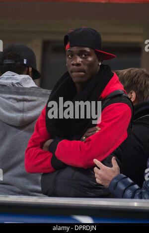 Milan, Italy. 15th Jan, 2014. Mario Balotelli Football / Soccer : Coppa Italia (TIM Cup) 5th Round match between AC Milan 3-1 Spezia Calcio at Stadio Giuseppe Meazza in Milan, Italy . Credit:  Maurizio Borsari/AFLO/Alamy Live News Stock Photo