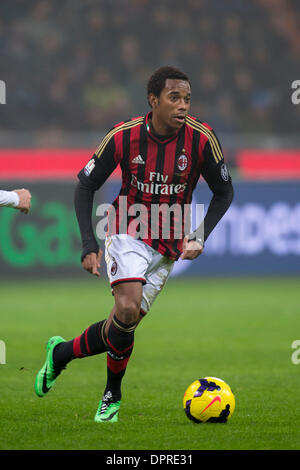 Milan, Italy. 15th Jan, 2014. Robinho (Milan) Football / Soccer : Coppa Italia (TIM Cup) 5th Round match between AC Milan 3-1 Spezia Calcio at Stadio Giuseppe Meazza in Milan, Italy . Credit:  Maurizio Borsari/AFLO/Alamy Live News Stock Photo