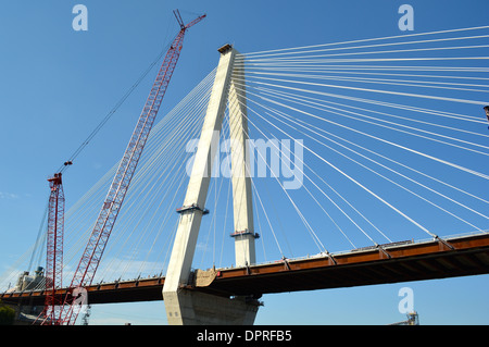 River tour down the Mississippi River in St. Louis Missouri Stock Photo