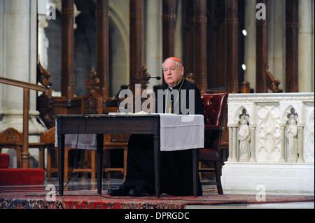 Apr 10, 2009 - Manhattan, New York, USA - Archbishop EDWARD CARDINAL EGAN presides over a three reflection on the Passion and Death of Jesus Christ during a noon mass on Good Friday at St. Patrick's Cathedral.  (Credit Image: Â© Bryan Smith/ZUMA Press) RESTRICTIONS:  * New York City Newspapers Rights OUT * Stock Photo