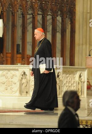 Apr 10, 2009 - Manhattan, New York, USA - Archbishop EDWARD CARDINAL EGAN presides over a three reflection on the Passion and Death of Jesus Christ during a noon mass on Good Friday at St. Patrick's Cathedral.  (Credit Image: Â© Bryan Smith/ZUMA Press) RESTRICTIONS:  * New York City Newspapers Rights OUT * Stock Photo