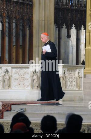 Apr 10, 2009 - Manhattan, New York, USA - Archbishop EDWARD CARDINAL EGAN presides over a three reflection on the Passion and Death of Jesus Christ during a noon mass on Good Friday at St. Patrick's Cathedral.  (Credit Image: Â© Bryan Smith/ZUMA Press) RESTRICTIONS:  * New York City Newspapers Rights OUT * Stock Photo