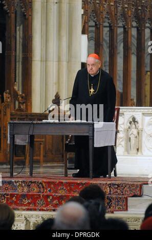 Apr 10, 2009 - Manhattan, New York, USA - Archbishop EDWARD CARDINAL EGAN presides over a three reflection on the Passion and Death of Jesus Christ during a noon mass on Good Friday at St. Patrick's Cathedral.  (Credit Image: Â© Bryan Smith/ZUMA Press) RESTRICTIONS:  * New York City Newspapers Rights OUT * Stock Photo