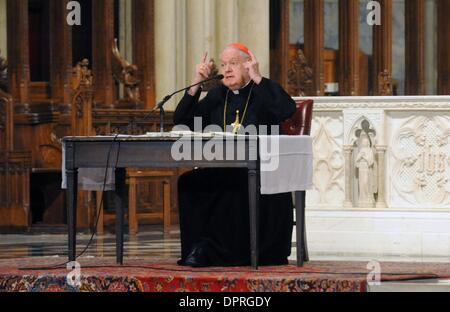 Apr 10, 2009 - Manhattan, New York, USA - Archbishop EDWARD CARDINAL EGAN presides over a three reflection on the Passion and Death of Jesus Christ during a noon mass on Good Friday at St. Patrick's Cathedral.  (Credit Image: Â© Bryan Smith/ZUMA Press) RESTRICTIONS:  * New York City Newspapers Rights OUT * Stock Photo