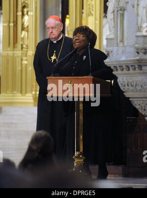 Apr 10, 2009 - Manhattan, New York, USA - Archbishop EDWARD CARDINAL EGAN presides over a three reflection on the Passion and Death of Jesus Christ during a noon mass on Good Friday at St. Patrick's Cathedral.  (Credit Image: Â© Bryan Smith/ZUMA Press) RESTRICTIONS:  * New York City Newspapers Rights OUT * Stock Photo