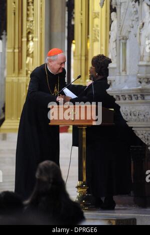 Apr 10, 2009 - Manhattan, New York, USA - Archbishop EDWARD CARDINAL EGAN presides over a three reflection on the Passion and Death of Jesus Christ during a noon mass on Good Friday at St. Patrick's Cathedral.  (Credit Image: Â© Bryan Smith/ZUMA Press) RESTRICTIONS:  * New York City Newspapers Rights OUT * Stock Photo