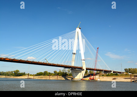 River tour down the Mississippi River in St. Louis Missouri Stock Photo