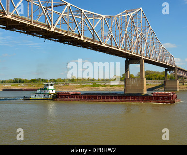 River tour down the Mississippi River in St. Louis Missouri Stock Photo