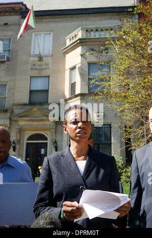 Apr 27, 2009 - Washington, DC, USA - Congresswoman DONNA EDWARDS (D-MD) protests outside of the Embassy of Sudan. Protestors gathered to speak out against Sudan, claiming that the Darfur genocide has killed more than 400,000 civilians and shouting for the United States, China, the Arab League, The African Union and the European Union to bring peace to the region. (Credit Image: © J Stock Photo