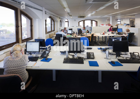 Open plan office interior. Stock Photo