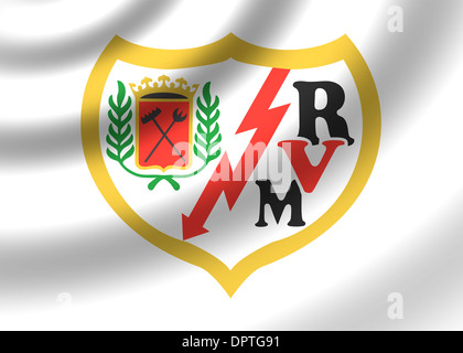 Rayo Vallecano flag icon logo symbol emblem Stock Photo