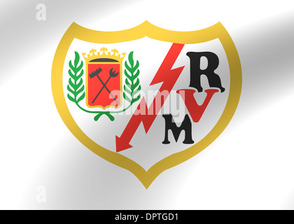 Rayo Vallecano flag icon logo symbol emblem Stock Photo - Alamy