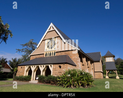 St Barnabas Chapel on Norfolk Island which was built by Melanesian Missionaries in the late 1800's. Stock Photo
