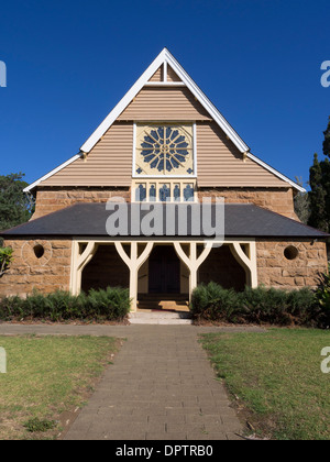 St Barnabas Chapel on Norfolk Island which was built by Melanesian Missionaries in the late 1800's. Stock Photo