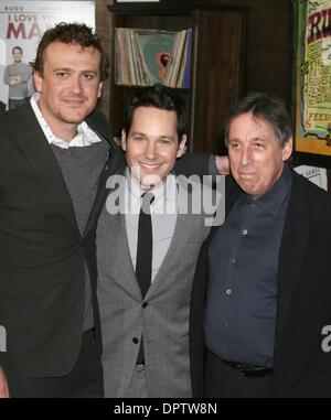 Mar 17, 2009 - Los Angeles, California, USA - Actor JASON SEGEL, Actor PAUL RUDD and Producer IVAN REITMAN at the 'I Love You, Man' Los Angeles Premiere held at the Mann Village Theater, Westwood, Los Angeles. (Credit Image: Â© Paul Fenton/ZUMA Press) Stock Photo