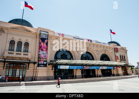 The main entrance to Estacion Mapocho (Mapocho Station) in downtown