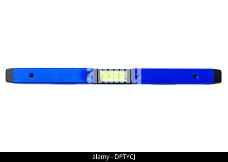 Dark blue spirit level isolated on a white background Stock Photo - Alamy