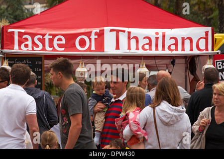 Taste of Thailand Thai food stall at Bournemouth Food Festival held over May Bank Holiday weekend at The Square, Bournemouth Town Centre, Dorset UK Stock Photo