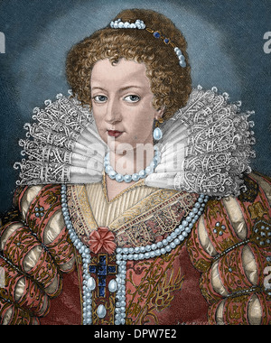 Elizabeth Of Austria (1554-1592) Queen Of France. Portrait By French ...