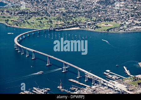 May 6, 2009 - San Diego, California, U.S. - The bridge from San Diego to Coronado. (Credit Image: © Mark Holtzman/ZUMApress.com) Stock Photo