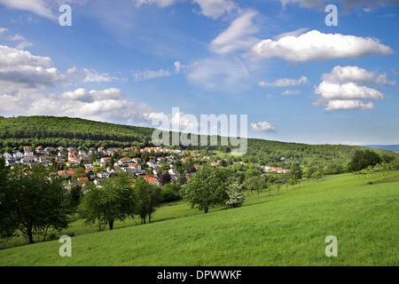 Landscape in the Taunus region in the spring, Germany Stock Photo