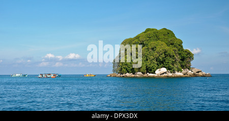 Excursion boats, Pulau Tioman Island, Malaysia, Asia Stock Photo