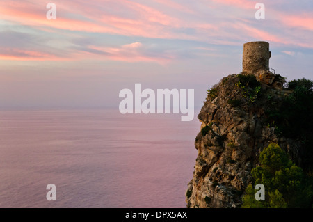 Watchtower Mirador de Ses Animes, Majorca, Spain Stock Photo