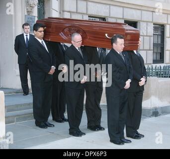 Mar 21, 2009 - New York, New York, USA -  The casket containing the body of actress NATASHA RICHARDSON leaves the American Irish Historical Society heading for Millbrook, NY where she will be buried on Sunday. (Credit Image: Â© Nancy Kaszerman/ZUMA Press) Stock Photo