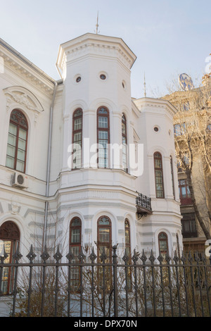 Bucharest Museum – Şuţu Palace built during the period of 1833-1834, in the neo-Gothic style, with elements of Romanic style. Stock Photo