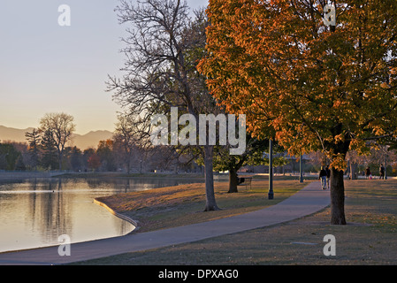 Denver Colorado City Park in Fall. Stock Photo