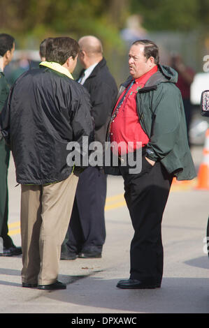 Dec 11, 2008 - Orlando, Florida, USA - Orange County Sheriff KEVIN BEARY talks with a detective about an investigation of a wooded area where the remains of a small child were found in Orlando, FL. Three-year-old Caylee Marie Anthony was reported missing July 15. Caylee's mother, Casey Anthony, was indicted in October on first-degree murder, aggravated manslaughter of a child and o Stock Photo