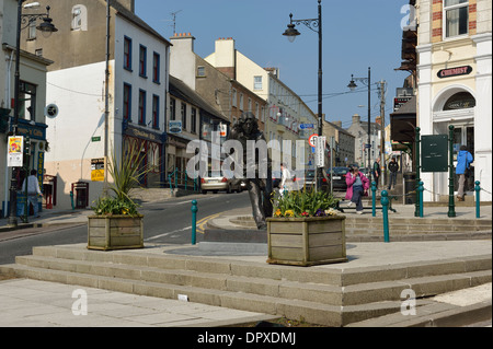 Statue of Rory Gallagher native town centre Ballyshannon County Donegal Ireland Stock Photo