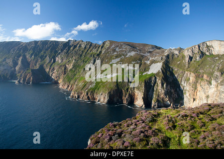 View across the Slieve League cliffs from Bunglas, County Donegal, Ireland Stock Photo