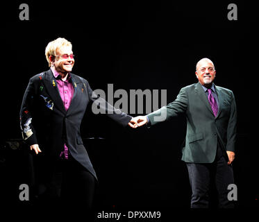 Mar 07, 2009 - Charlotte, North Carolina, USA - Musician ELTON JOHN performs live as his 2009 Face 2 Face tour with BILLY JOEL makes a stop to a sold out audience at The Time Warner Cable Arena located in downtown Charlotte. (Credit Image: © Jason Moore/ZUMA Press) Stock Photo