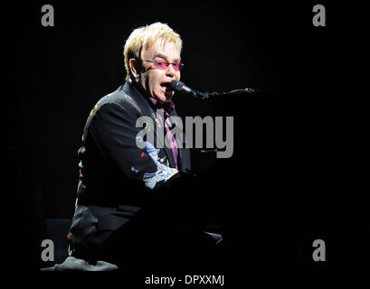 Mar 07, 2009 - Charlotte, North Carolina, USA - Musician ELTON JOHN performs live as his 2009 Face 2 Face tour with Billy Joel makes a stop to a sold out audience at The Time Warner Cable Arena located in downtown Charlotte. (Credit Image: © Jason Moore/ZUMA Press) Stock Photo