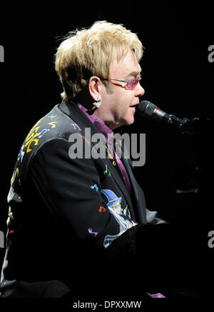 Mar 07, 2009 - Charlotte, North Carolina, USA - Musician ELTON JOHN performs live as his 2009 Face 2 Face tour with Billy Joel makes a stop to a sold out audience at The Time Warner Cable Arena located in downtown Charlotte. (Credit Image: © Jason Moore/ZUMA Press) Stock Photo