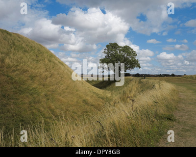 Old Sarum hillfort castle and abandoned town Wiltshire England UK Stock Photo