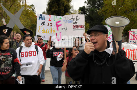 Mar 11, 2009 - Northridge, California, USA - Students at California State University Northridge march on campus in protest of budget cuts. Northridge, CA 3-11-2009. (Credit Image: © John McCoy/Los Angeles Daily News/ZUMA Press) RESTRICTIONS: * USA Tabloids Rights OUT * Stock Photo