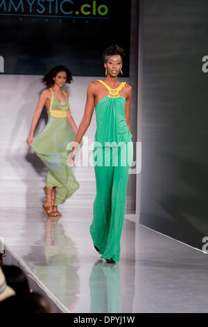 Mar 19, 2009 - Miami, Florida, USA - Models walk the runway showing the Kimmystic.clo collection at Miami Fashion Week 2009. (Credit Image: © Dana Numkena/ZUMA Press) Stock Photo
