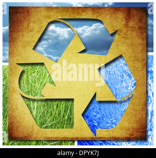 recycle Three arrows Stock Photo