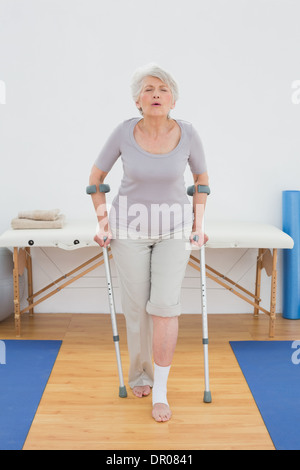 granny with crutch Stock Photo - Alamy