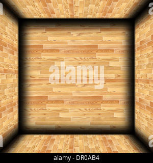 wooden cabin indoor background ready for your interior architectural design Stock Photo