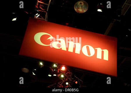 Jan 10, 2009 - Las Vegas, Nevada, USA - Canon Banner inside the Las Vegas Convention Center. CES, The Consumer Electronics Show is the world's largest consumer technology tradeshow. (Credit Image: © Karl Polverino/ZUMA Press) Stock Photo