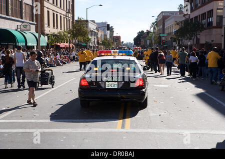 Jan 18, 2009 - Pasadena, California, USA - Police Car following the 32nd annual Doo Dah Parade, a popular farcical and flamboyant parade. (Credit Image: © Karl Polverino/ZUMA Press) Stock Photo