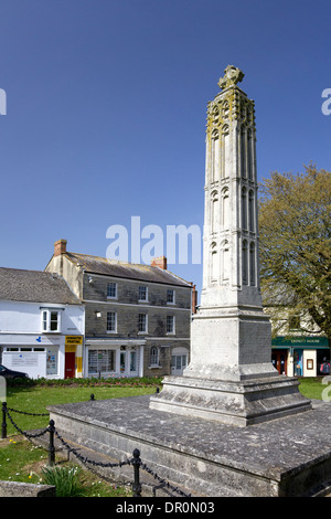 War memorial in town centre, Axminster, Devon Stock Photo